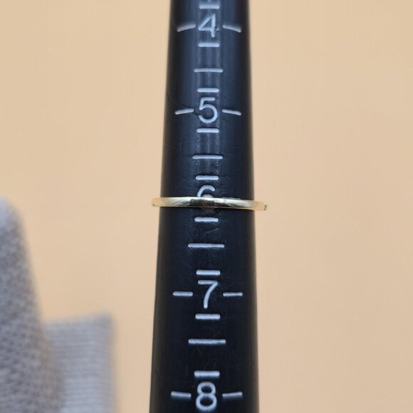 Size 6 Gold Plated Over Sterling Silver Bright Cubic Zirconia Gems Ring A4759 - Picture 7 of 9